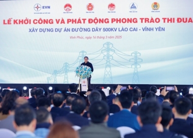 Thủ tướng dự lễ khởi công và phát động thi đua xây dựng đường dây 500kV Lào Cai - Vĩnh Yên