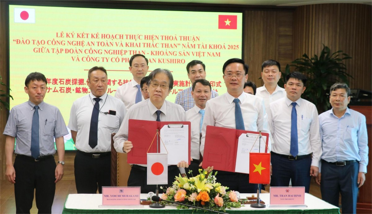 Vinacomin and Kushiro signed an agreement on “Training in coal mining and safety technologies” in 2025