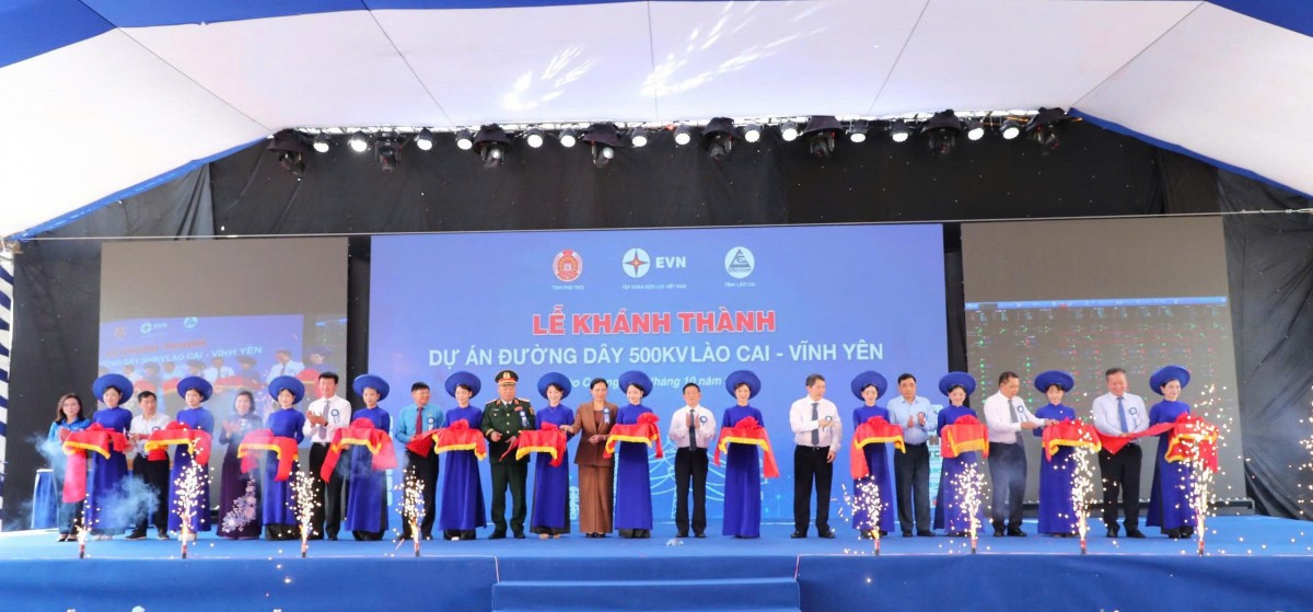 Inauguration of the 500 kV Lao Cai – Vinh Yen transmission line: Completed Eight months ahead of schedule