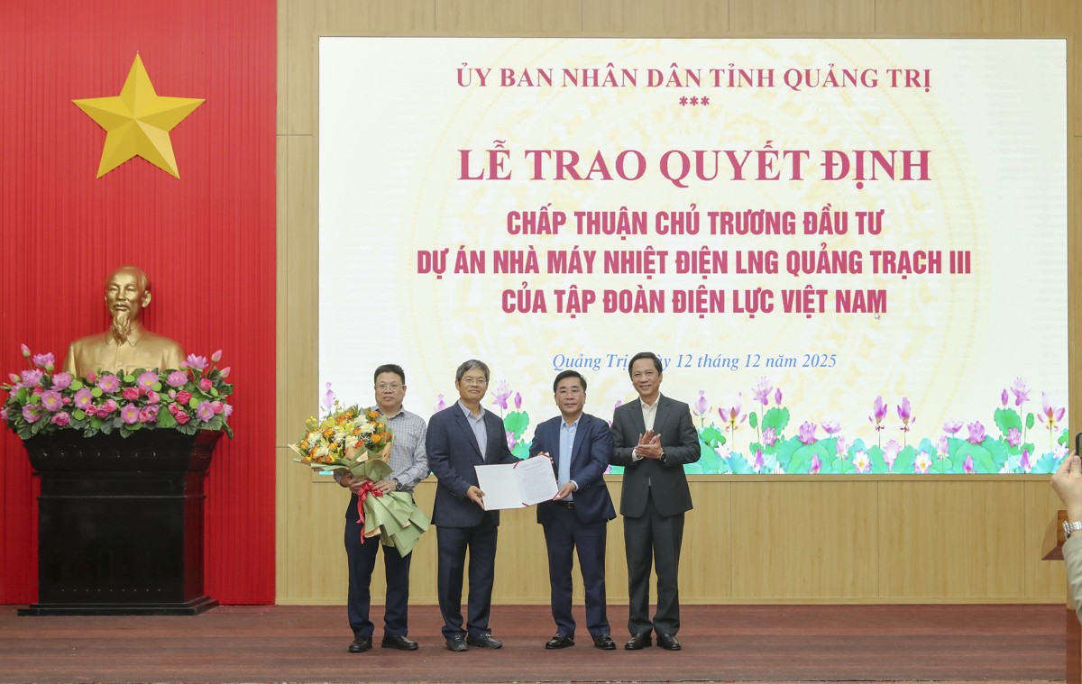 Investment policy approval granted for the LNG Quang Trach 3 power project Investment policy approval granted for the LNG Quang Trach 3 power project
