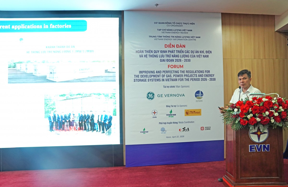 Improving and perfecting the regulations for the development of gas-to-power projects and energy storage systems in Vietnam for the period 2026 – 2030