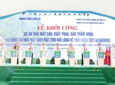 Động thổ dự án Nhà máy Điện mặt trời nổi lòng hồ Thủy điện Sơn La
