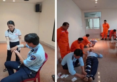 Công ty ĐHĐ nâng cao năng lực sơ cứu, cấp cứu ban đầu cho CBCNV và Đội sơ cấp cứu
