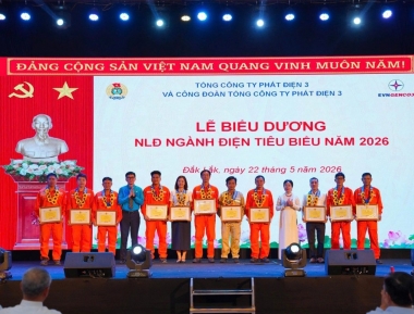 EVNGENCO3 vinh danh 136 người lao động tiêu biểu, lao động sáng tạo, ATVSV giỏi