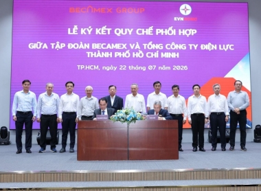 EVNHCMC và Becamex Group ký quy chế phối hợp trong vận hành, đầu tư phát triển lưới điện