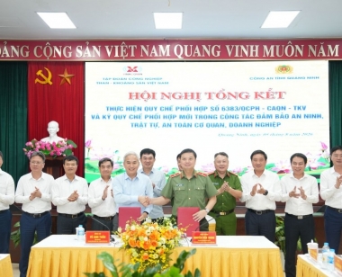 TKV và Công an tỉnh Quảng Ninh tiếp tục nâng cao hiệu quả phối hợp bảo đảm an ninh, an toàn khai thác than