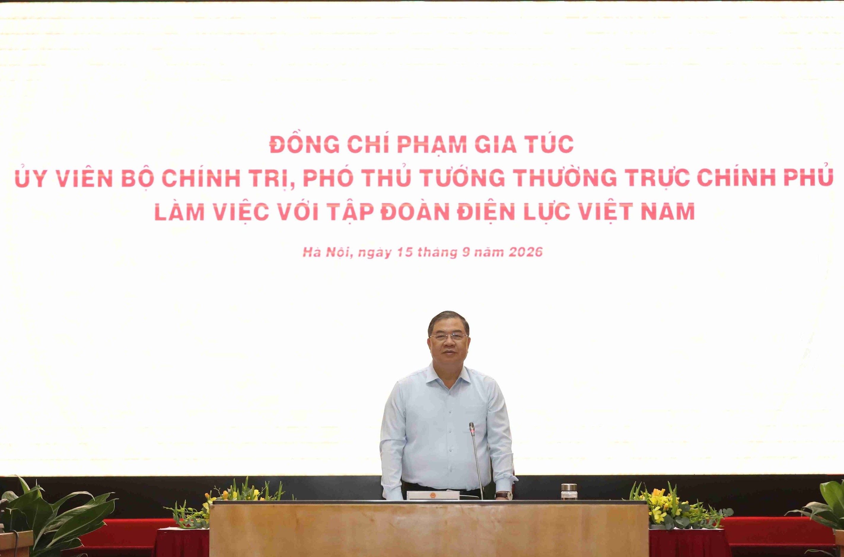 Deputy Prime Minister Pham Gia Tuc Meets with Vietnam Electricity Deputy Prime Minister Pham Gia Tuc Meets with Vietnam Electricity