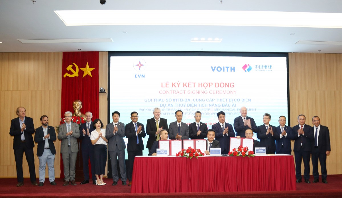 EVN Signs Contract for Electromechanical Equipment Supply for Bac Ai Pumped-Storage Hydropower Project