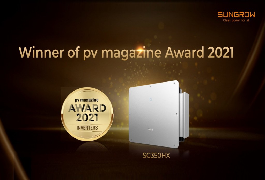 Sungrow Wins PV Magazine Award 2021 in the Inverter Category for its SG350HX