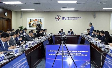 the moit and capital management committee discusses the financial balance solutions for evn