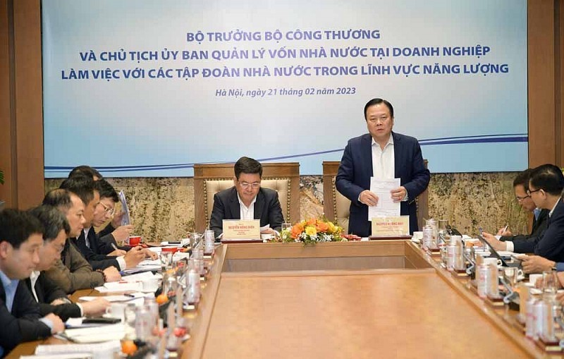 The working meeting of the MOIT and the Committee for the Management of the State Capital at Enterprises with EVN, TKV, and PVN