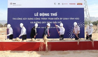 Construction of Vinh Hao 220kV transformer substation and connection line