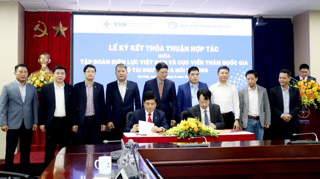 EVN and the Department of National Remote Sensing signed a cooperation agreement