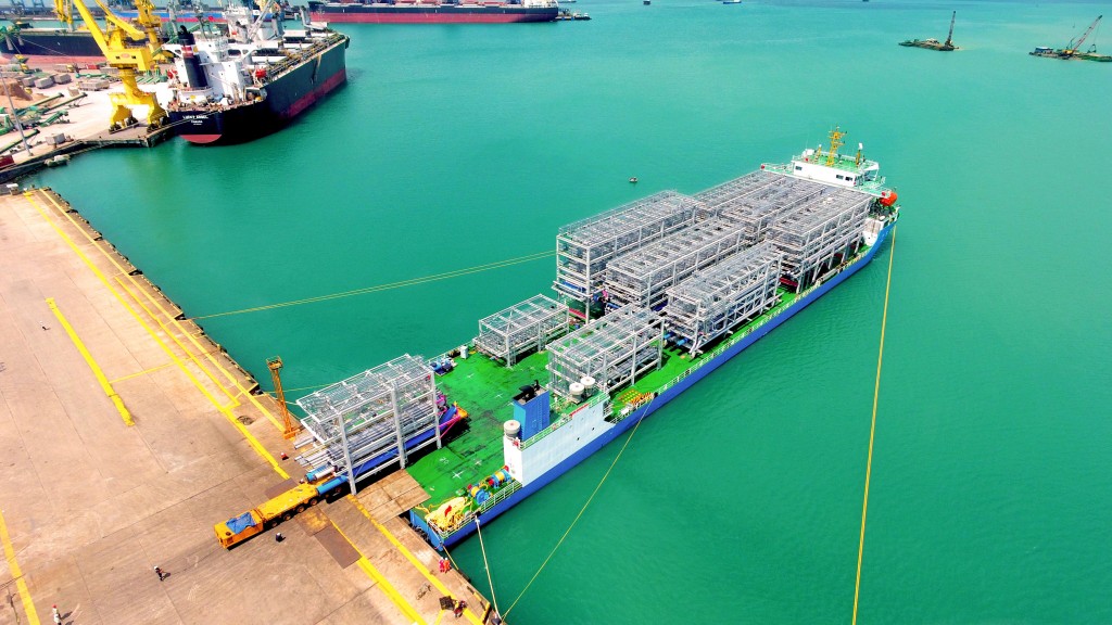 Doosan Vina exports 11 modules weighing 1,226 tons to Singapore