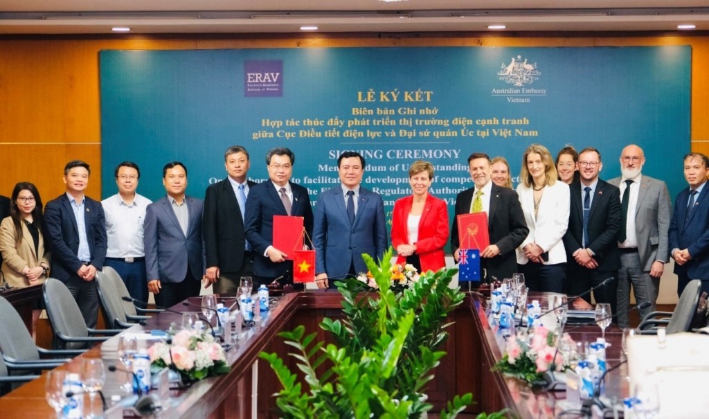 Vietnam and Australia signed a MoU to cooperate in developing a competitive electricity market