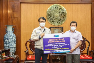 doosan vina sponsored nearly 23 billion vnd to help quang ngai province fight covid19