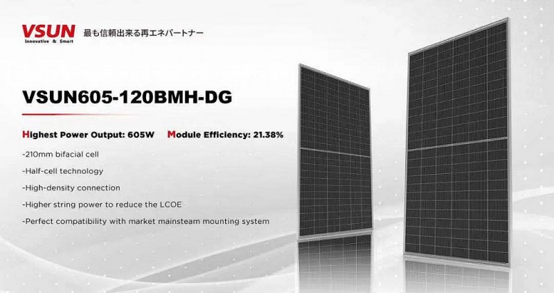 VSUN have launched VSUN605-120BMH-DG module at Intersolar Europe Exhibition