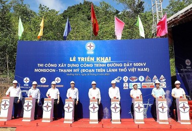 starting up construction of the monsoon thanh my 500 kv line the section on vietnam territory