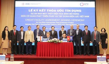 signing a credit agreement for hoa binh expansion hydropower project