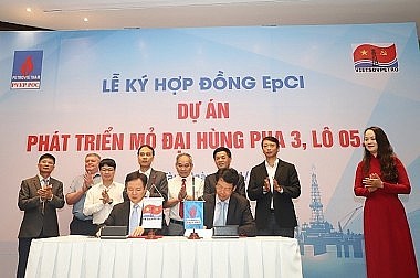 pvep and vsp signed the epci contract for phase 3 lot 05 1a dai hung field development project