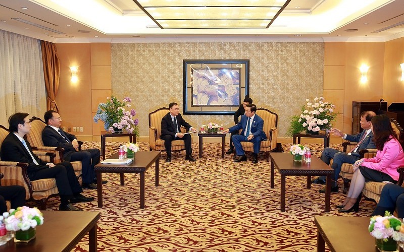 Deputy Prime Minister Tran Hong Ha received the Chairman of Jiangsu (Giang To) New Energy Group