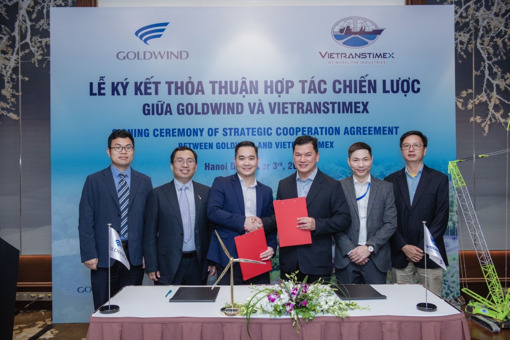 Vietranstimex and Goldwind sign “Strategic cooperation agreement" on wind power projects development