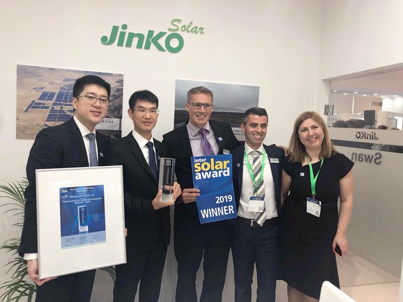 JinkoSolar Wins Intersolar Award 2019 for its Swan Bifacial Module