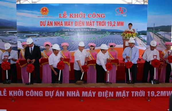 Groundbreaking a 19.2MW Solar Power Project in Quang Ngai province