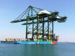 doosan vina ships three giant rmqc cargo container cranes to india