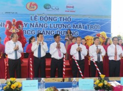 ground breaking of the first solar power project in long an