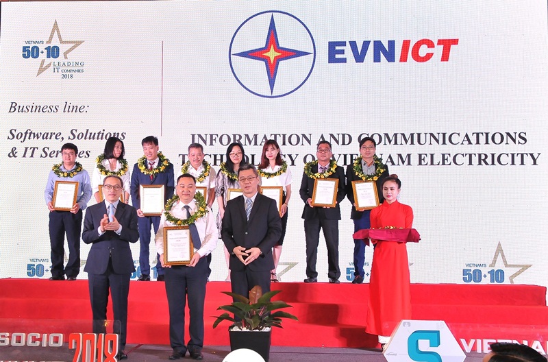 EVNICT in top 50 IT leading enterprises in Vietnam