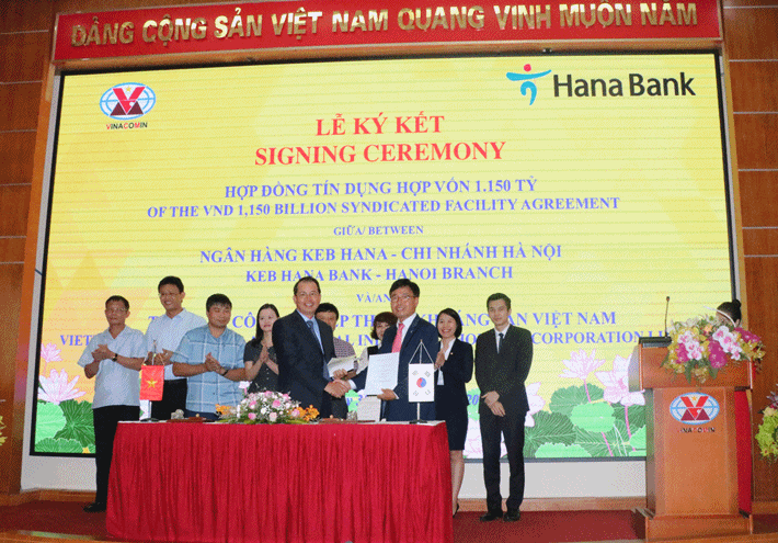 Vinacomin signed a credit contract on loan syndication worth 1,150 billion VND with Keb Hana Bank