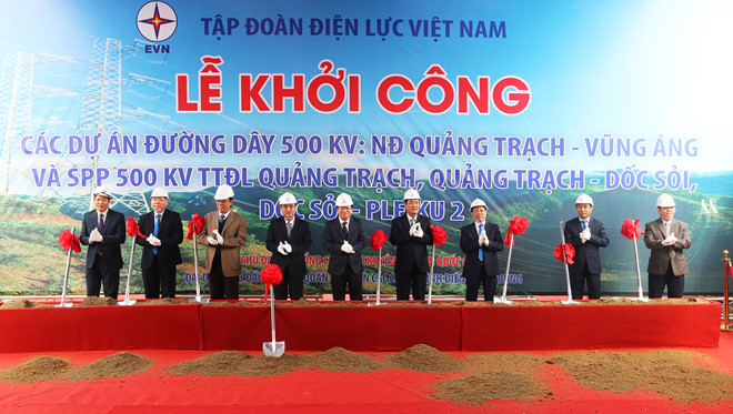 Starting construction of the 500 kV transmission line Vung Ang – Quang Trach – Doc Soi – Pleiku 2