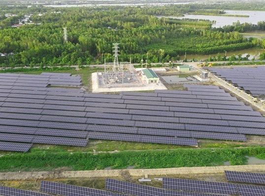 Nhà máy điện mặt trời Hậu Giang vận hành thương mại