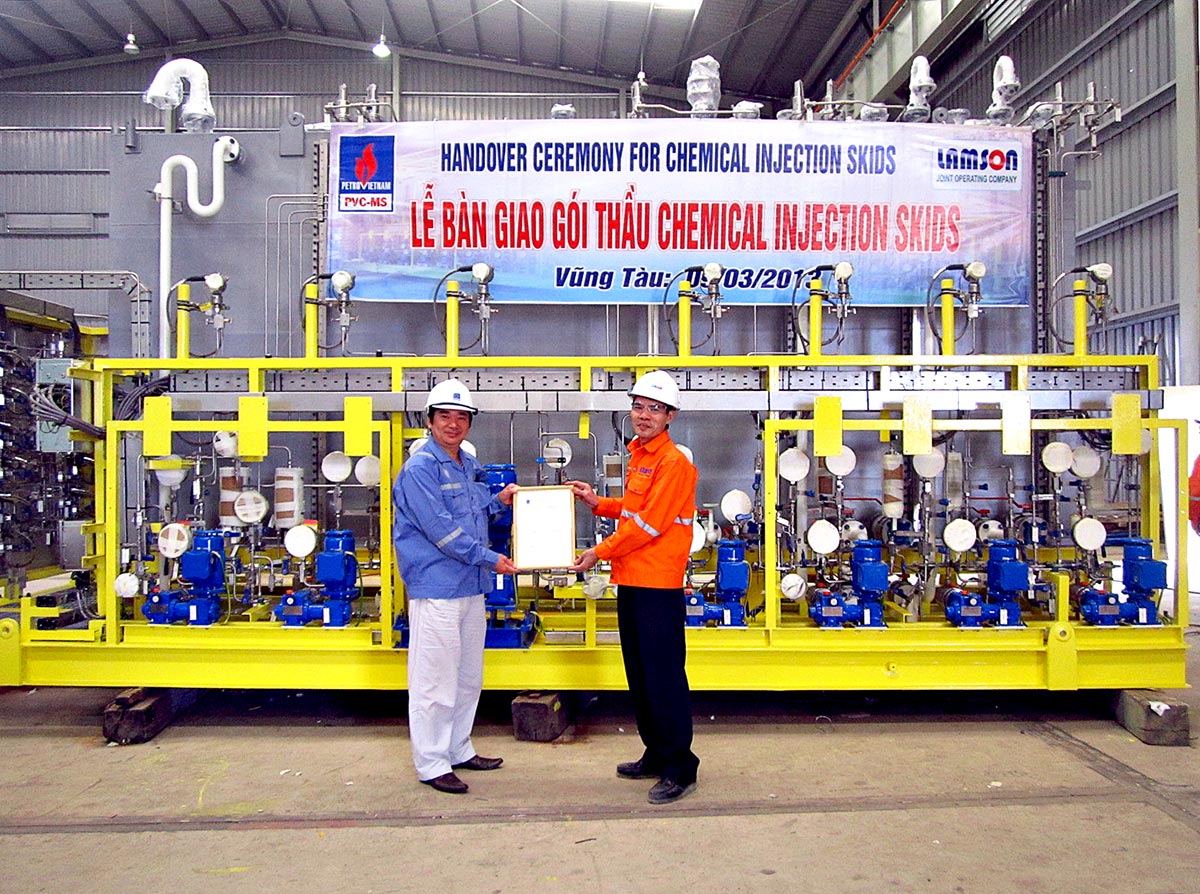 PVC-MS bàn giao dự án Chemical Injection Skid Thăng Long Đông Đô